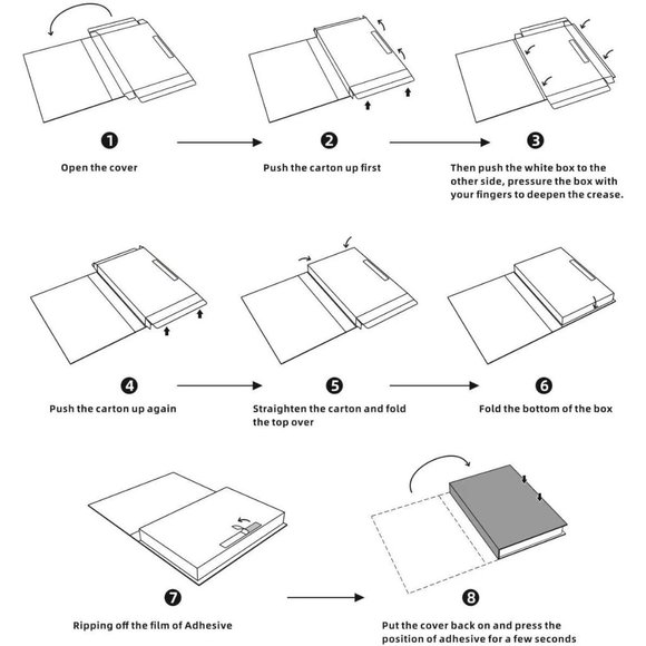 7 Pcs Black and white shelf Accents Library Books for Home décor - Picture 2 of 5